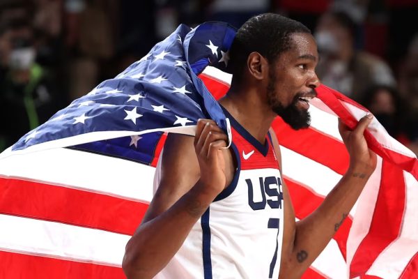 Kevin Durant trong màu áo quốc gia tại Olympic.